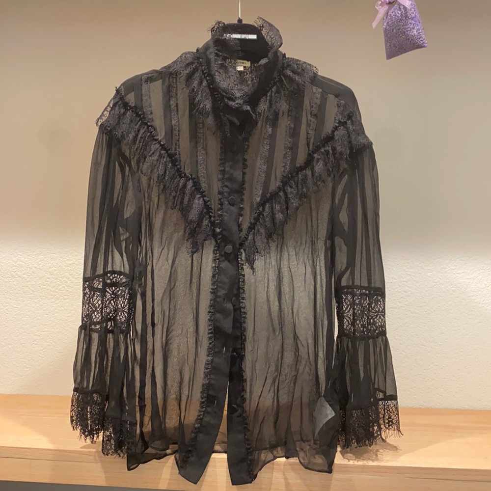 Silk blouse see-through